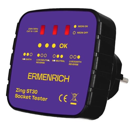 Tester do gniazd sieciowych Ermenrich Zing ST30 01